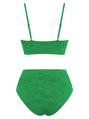 ZAFUL Women's Tummy Control Bikini Set 2 Piece Keyhole Bathing Suit