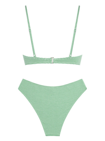 ZAFUL Women's Two Piece Bikini Set Fashion Plaid Swimsuit