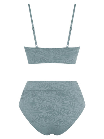 ZAFUL Women's Tummy Control Bikini Set 2 Piece Keyhole Bathing Suit