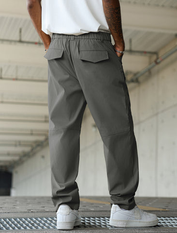ZAFUL Men's Outdoor Cargo Hiking Pants Tactical Pants Elastic Waist Twill Pants with 6 Pockets