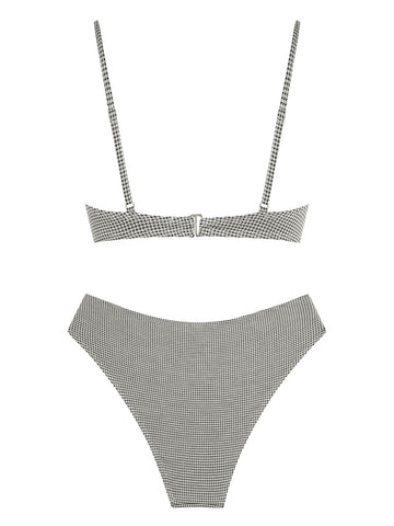 ZAFUL Women's Two Piece Bikini Set Fashion Plaid Swimsuit