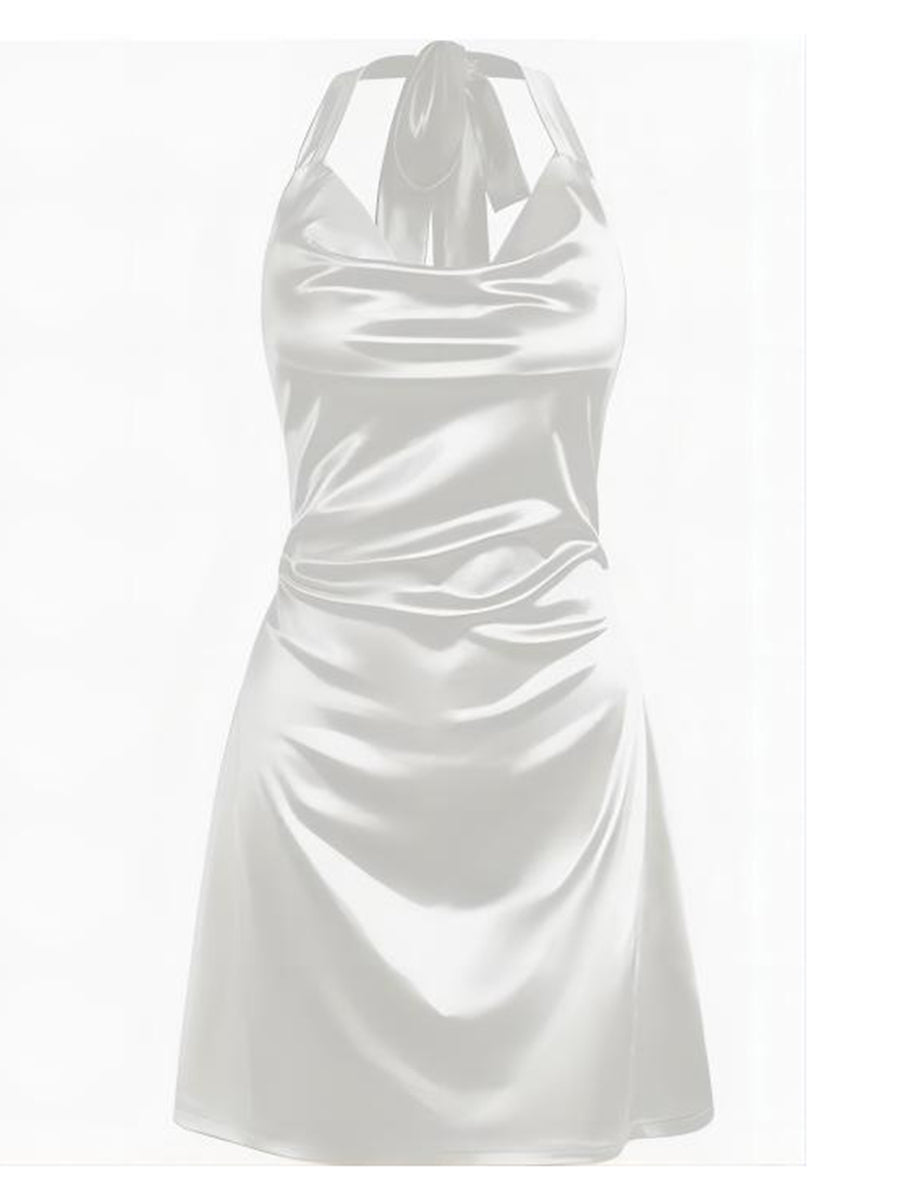 Halterneck-Satin-Mini-Dress-White