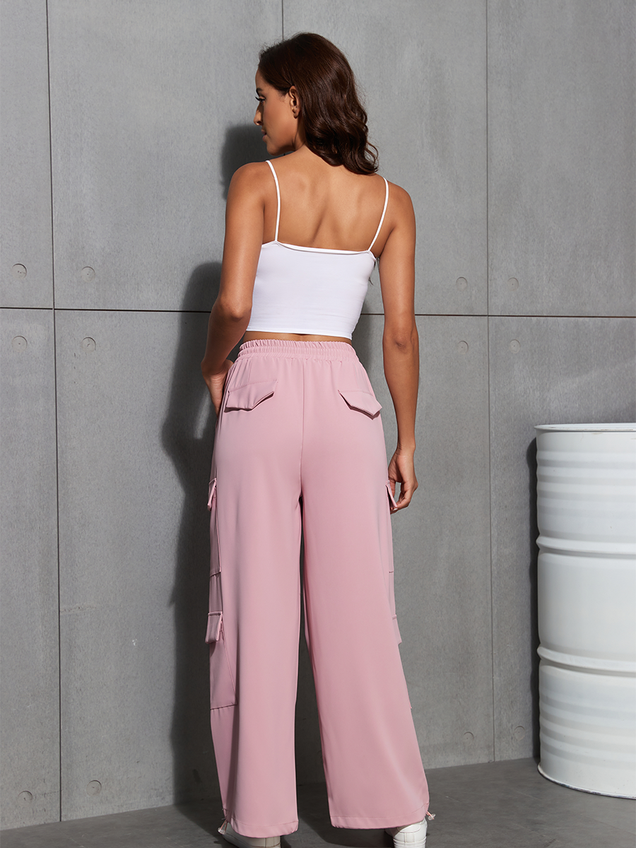 High-Waisted-Loose-Casual-Pants-Pink-3