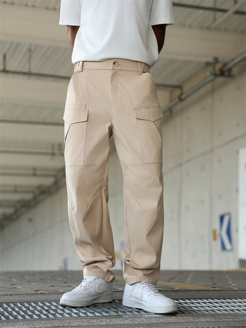 ZAFUL Men's Outdoor Cargo Hiking Pants Tactical Pants Elastic Waist Twill Pants with 6 Pockets