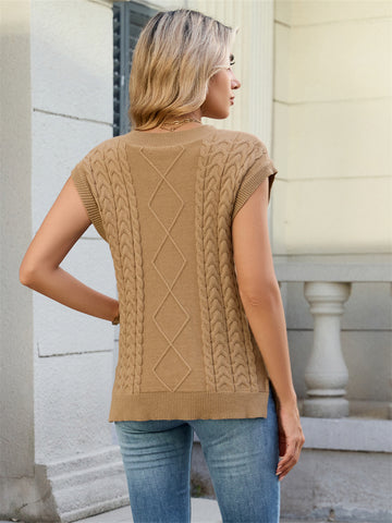 ZAFUL Womens V Neck Sweater Vest Sleeveless Tank Top Pullover