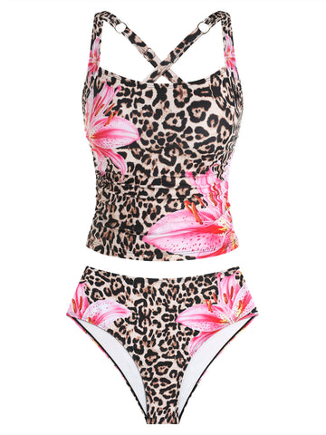 ZAFUL Women's 2-Piece Cross Back Swimsuit