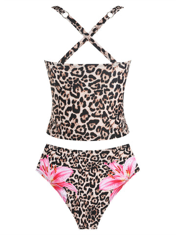 ZAFUL Women's 2-Piece Cross Back Swimsuit