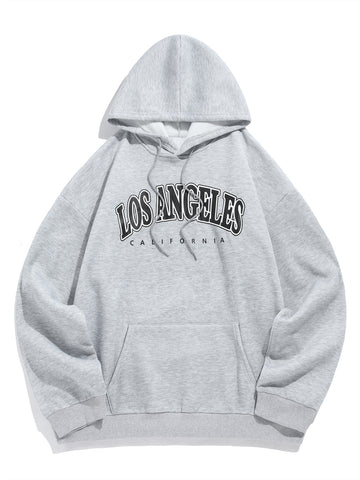 ZAFUL Men's Hoodie Long Sleeves Letter Print Sweatshirt with Pockets