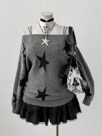 Off Shoulder Long Sleeve Sweater