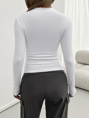 Solid Color Slim Fit T-shirt
