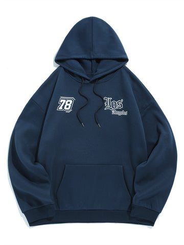 ZAFUL Men's Hoodie Long Sleeves Letter Print Sweatshirt with Pockets