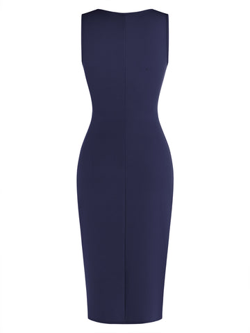 ZAFUI Women's V Neck Ruched Bodycon Cocktail Wedding Guest Dress