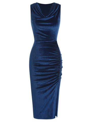 ZAFUL Women's Sleeveless Bodycon Velvet Dress Party Dress