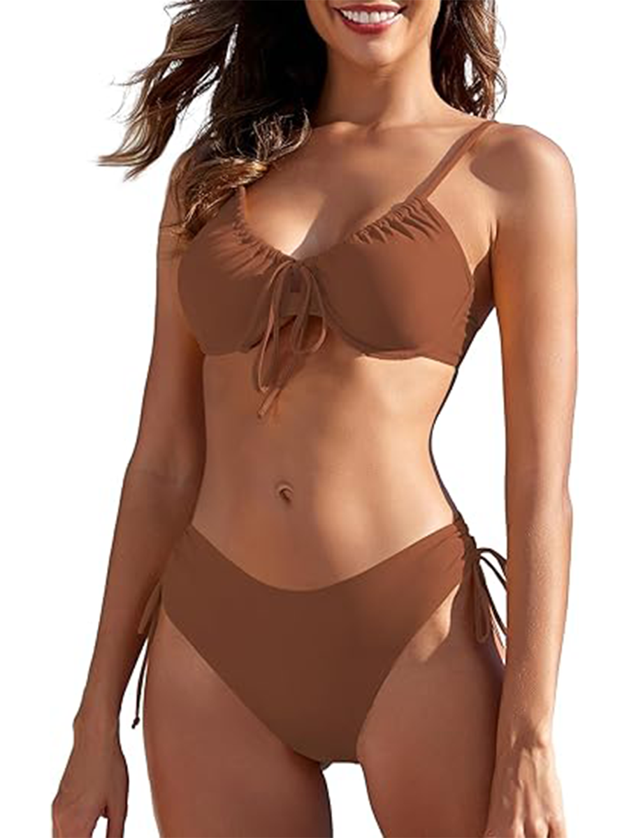 Neckless-Swimwear-High-Waisted-Swimsuit-Brown-4