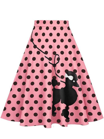 ZAFUL Women's Vintage High Waist A-Line Pleated Party Skirt-AMZ