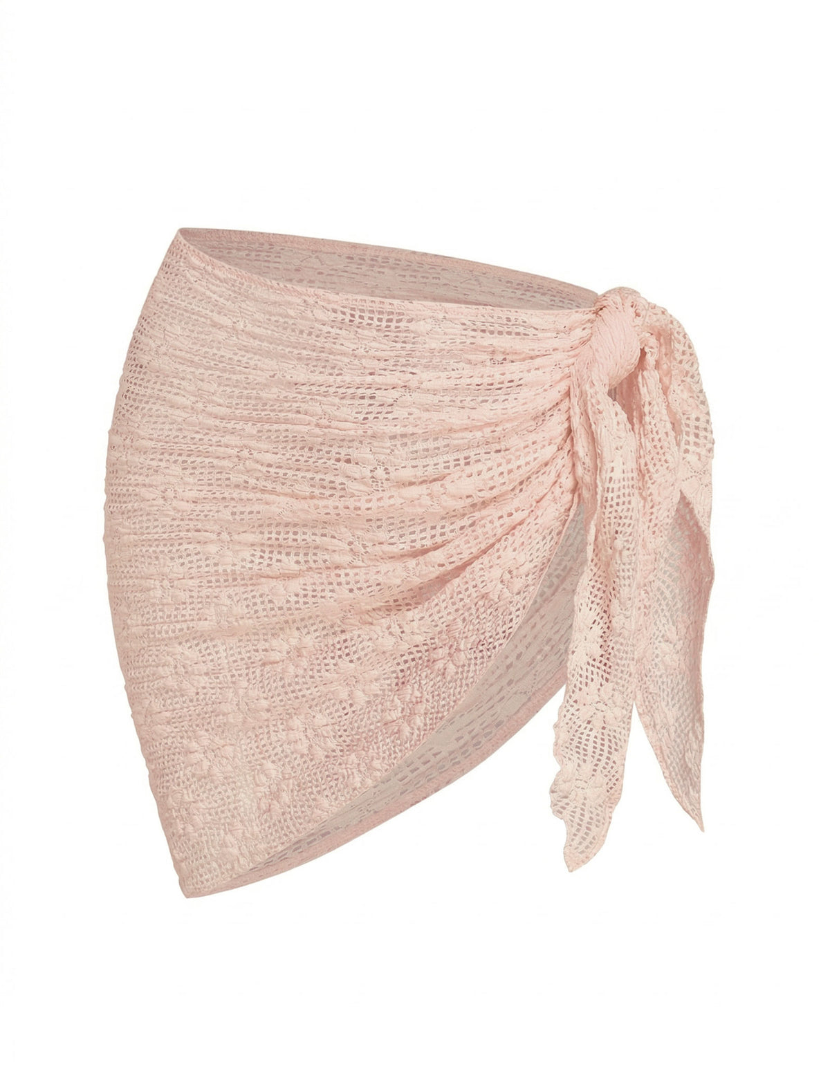 Floral Crochet Tie-Side Cover-up Skirt