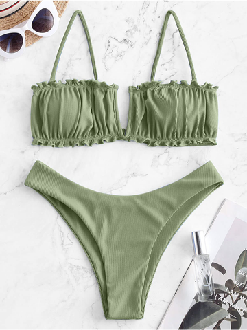 Pleated-Lace-Up-Green-2