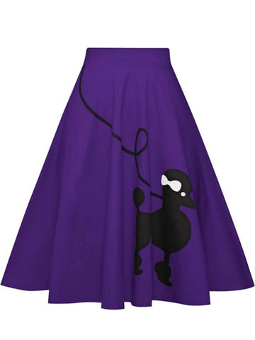 ZAFUL Women's Vintage High Waist A-Line Pleated Party Skirt-AMZ