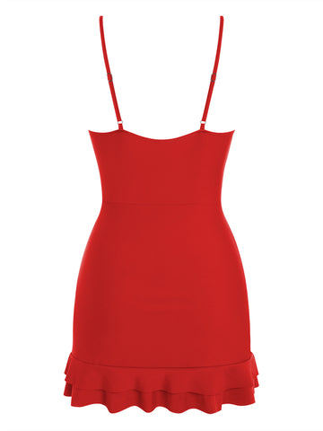 ZAFUL Women's One Piece Swim Dress Tummy Control Bathing Suit Adjustable Straps Swimdress