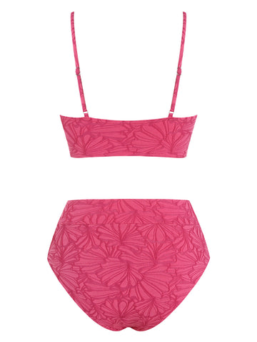 ZAFUL Women's Tummy Control Bikini Set 2 Piece Keyhole Bathing Suit