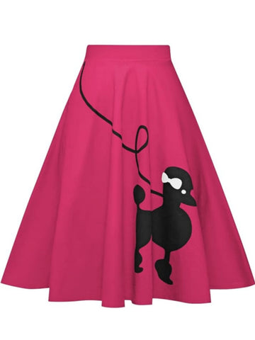 ZAFUL Women's Vintage High Waist A-Line Pleated Party Skirt-AMZ