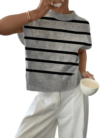 Fashion Cap Sleeve Knit Vest