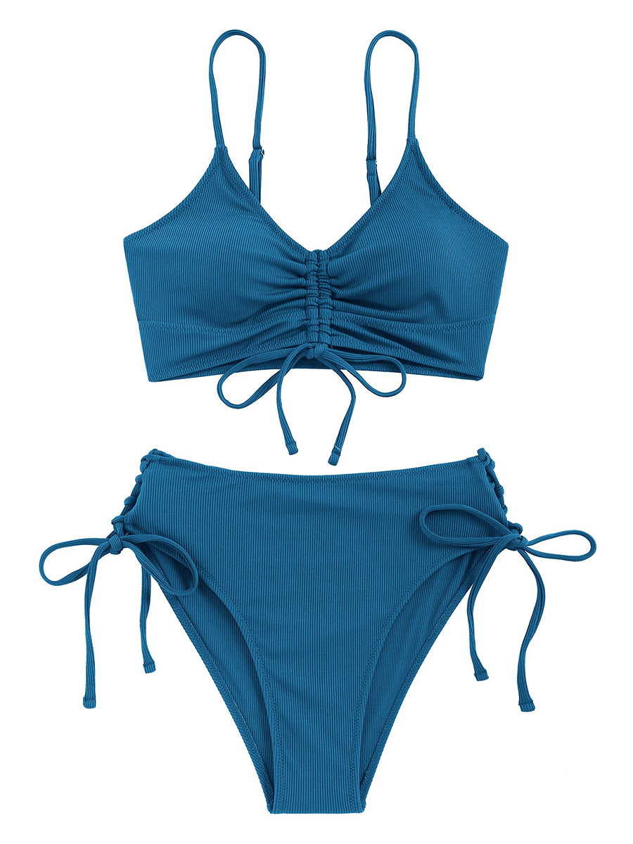 Ruffle-Tie-Bikini-Set-Royal Blue
