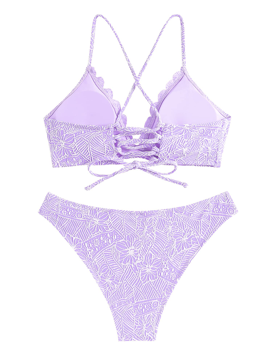 Scalloped-V-neck-Swimsuit-Purple-4
