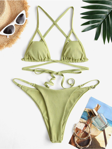 Sexy-Cutout-Bikini-Set-Green-2