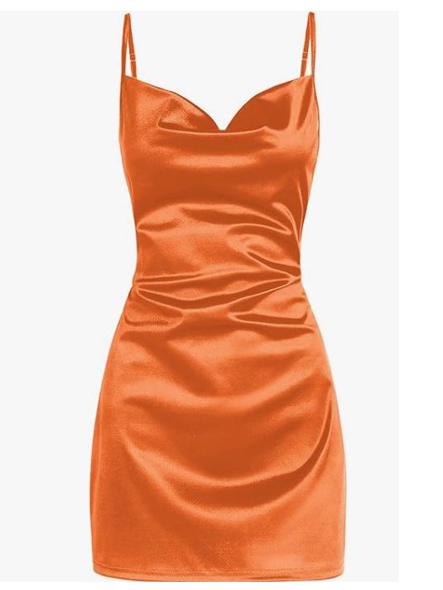 Sleeveless-Spaghetti-Strap-Mini-Dress-Orange