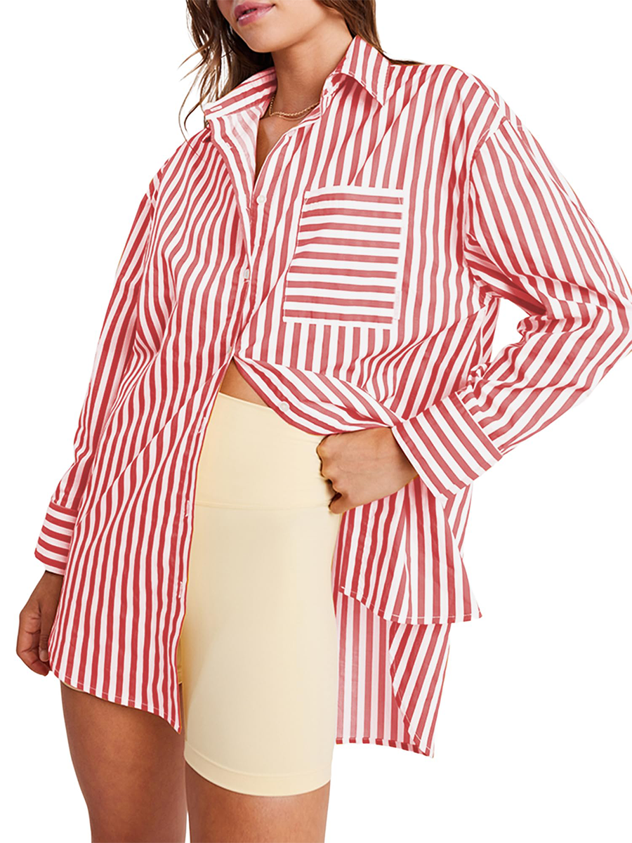 Striped-Button-Down-Shirt-Red-1