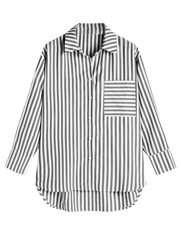 Striped-Button-Down-Shirt-Black-4