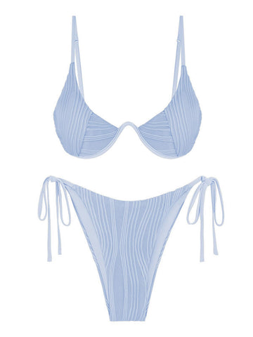 Textured-Underwire-Bikini-Set-Light Blue