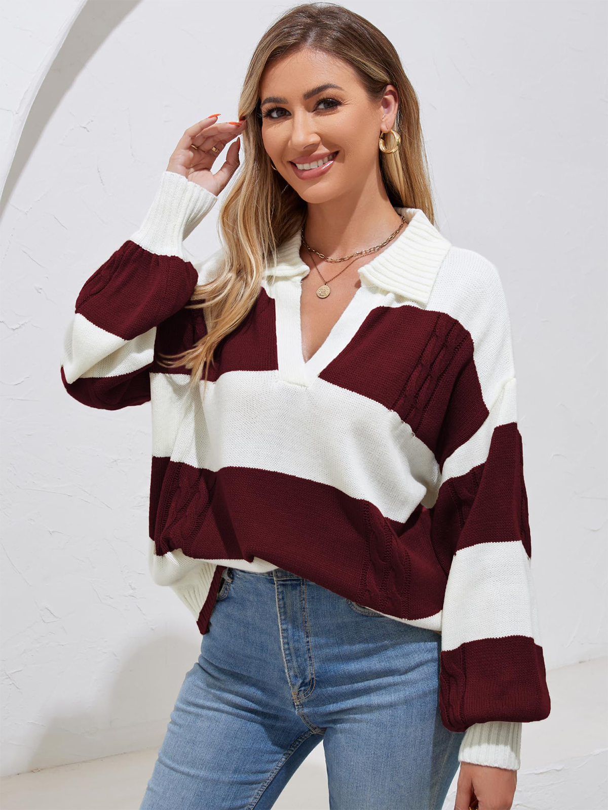 Striped-Long-Sleeve-Jumper-Red-1