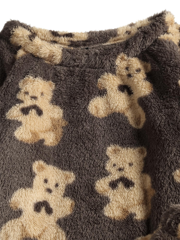  Fleece-Lounge-Pajama-Set-Bear-Brown-4