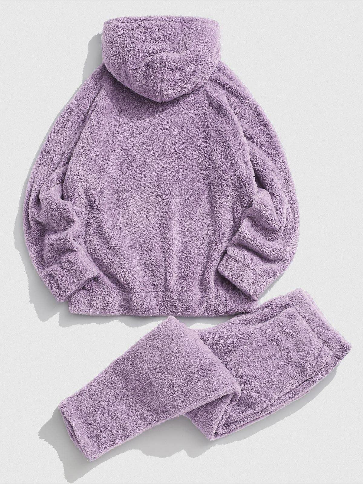 Fuzzy-Fleece-Pajamas-Sets-Purple-2