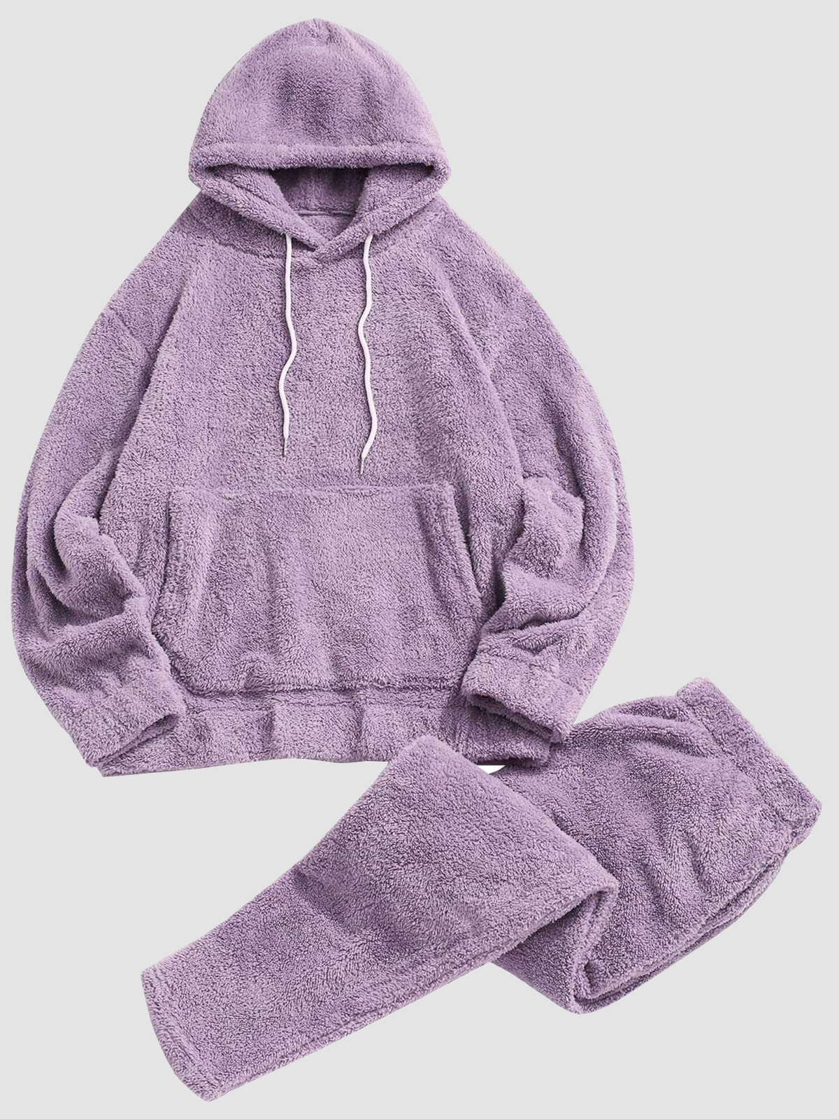 Fuzzy-Fleece-Pajamas-Sets-Purple-1
