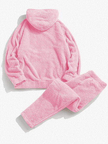 Fuzzy-Fleece-Pajamas-Sets-Pink-3
