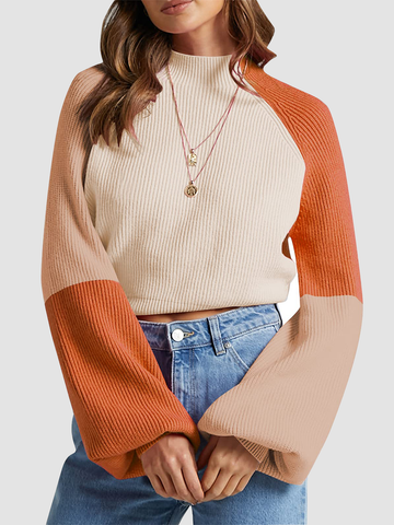 Color-blocked-knit-sweater-Orange-3