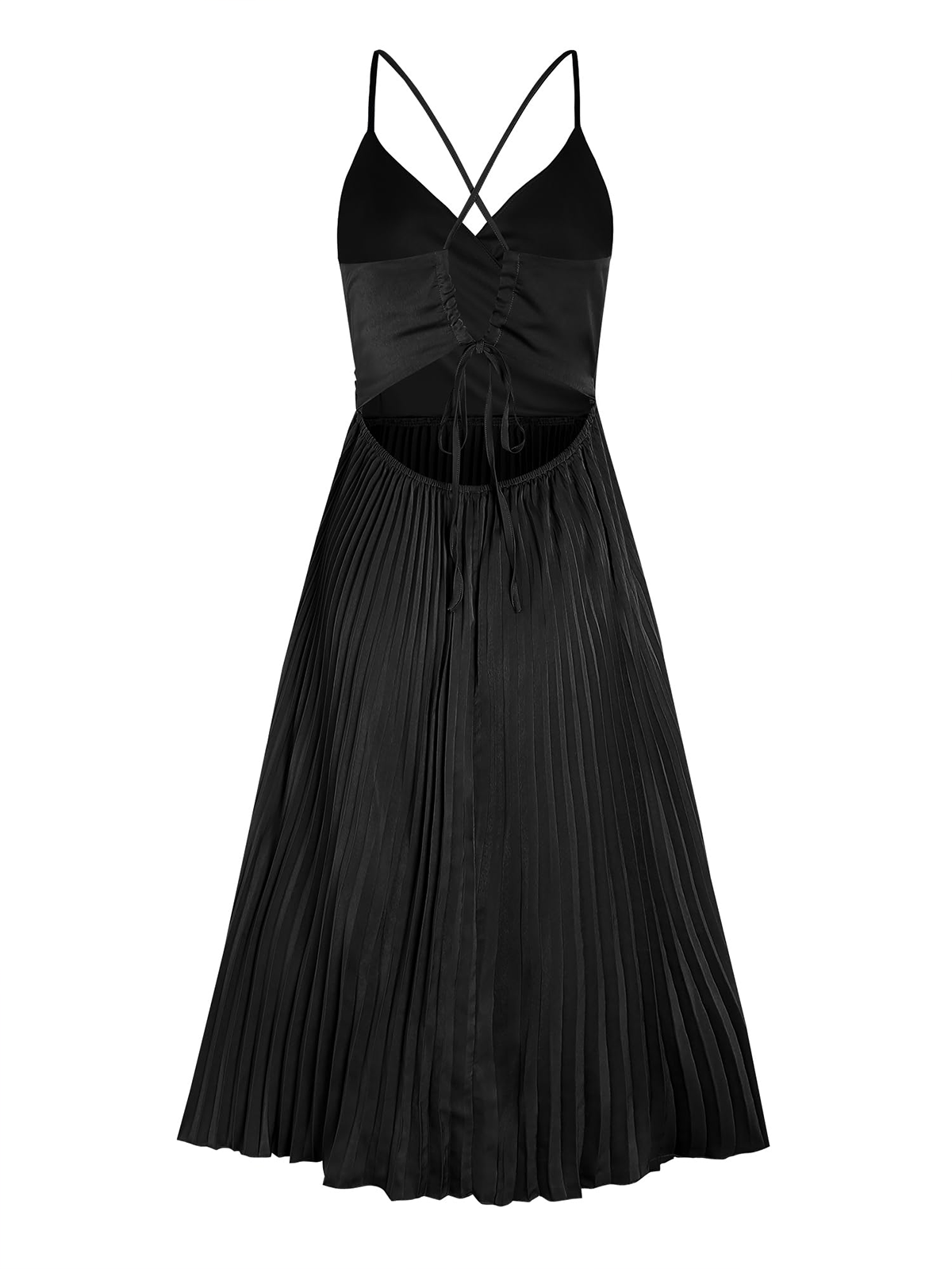 Satin-Sexy-Gown-Dress-Black-4