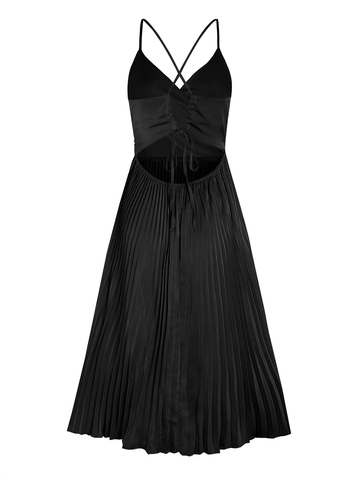 Satin-Sexy-Gown-Dress-Black-4