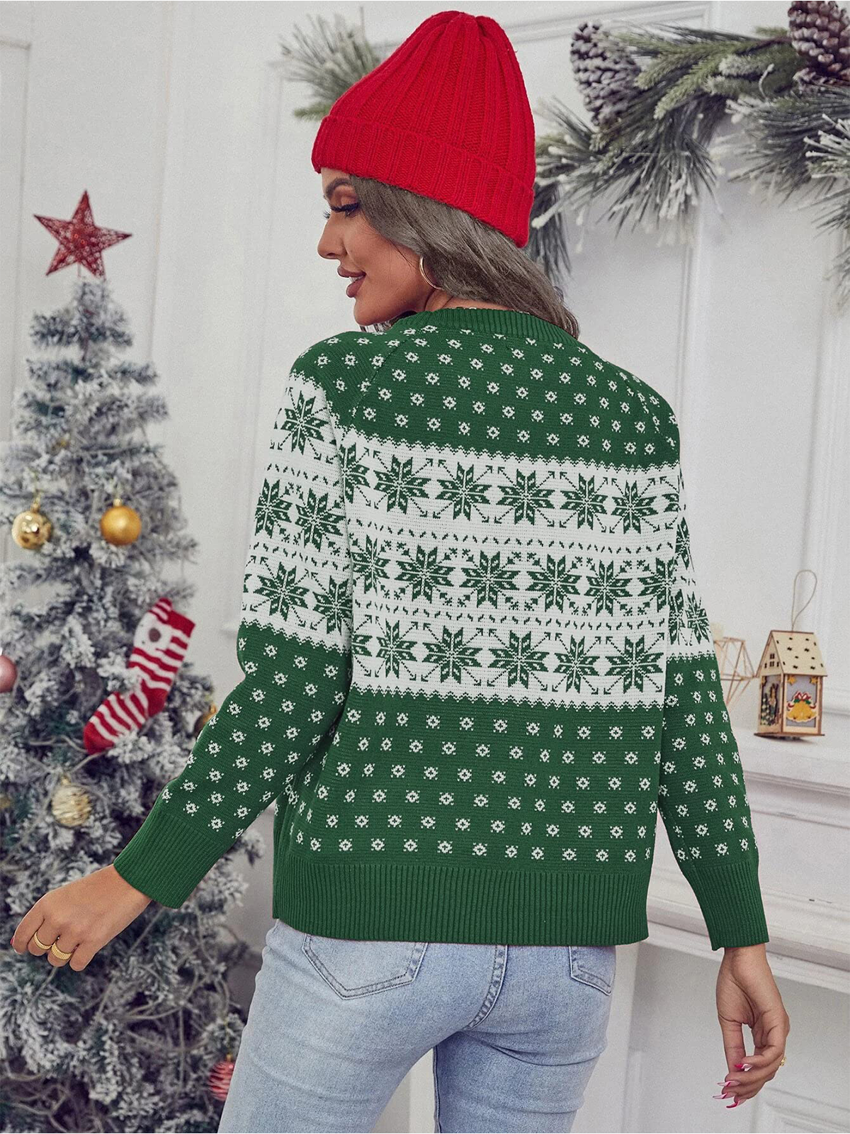 Christmas-Snowflake-Knit-Green-2