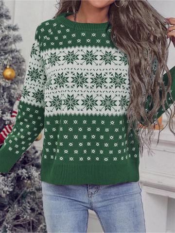 Christmas-Snowflake-Knit-Green-3