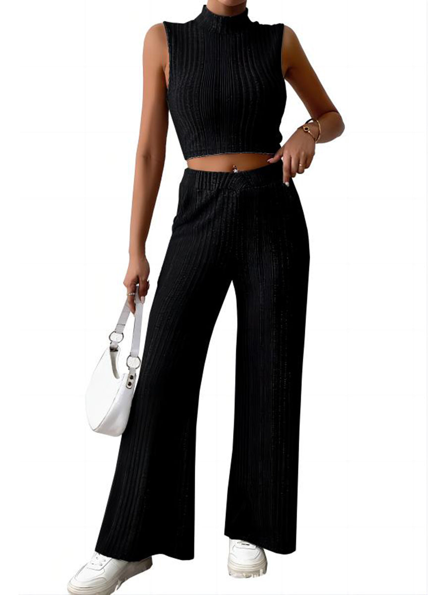 Wide Leg Pants Lounge Set