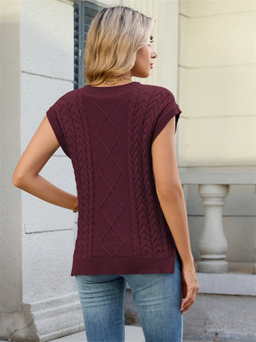 ZAFUL Womens V Neck Sweater Vest Sleeveless Tank Top Pullover