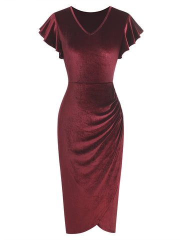 ZAFUL Women's Ruffle Sleeve Bodycon Party Dress