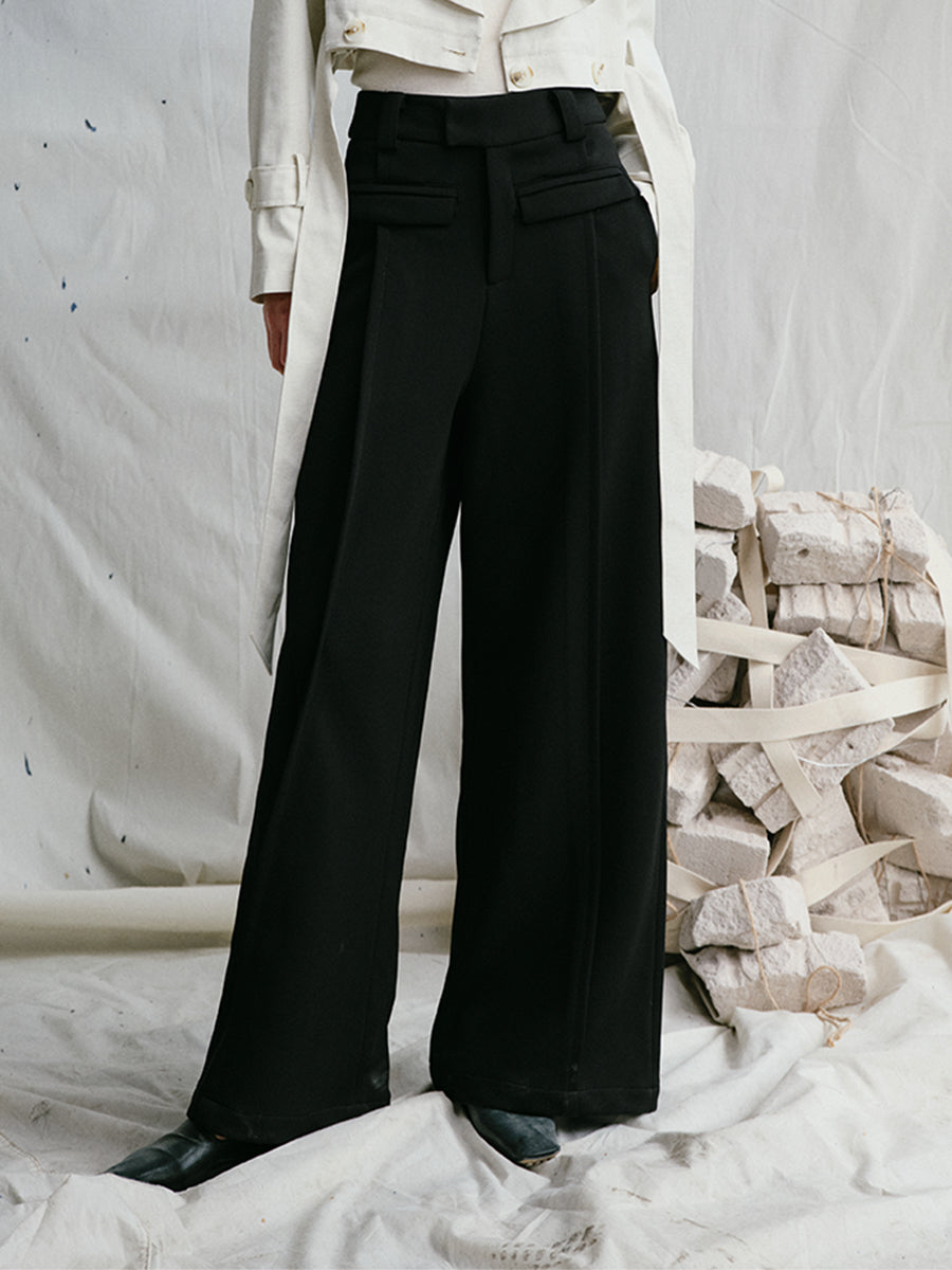 High-Waisted Wide-Leg Pants