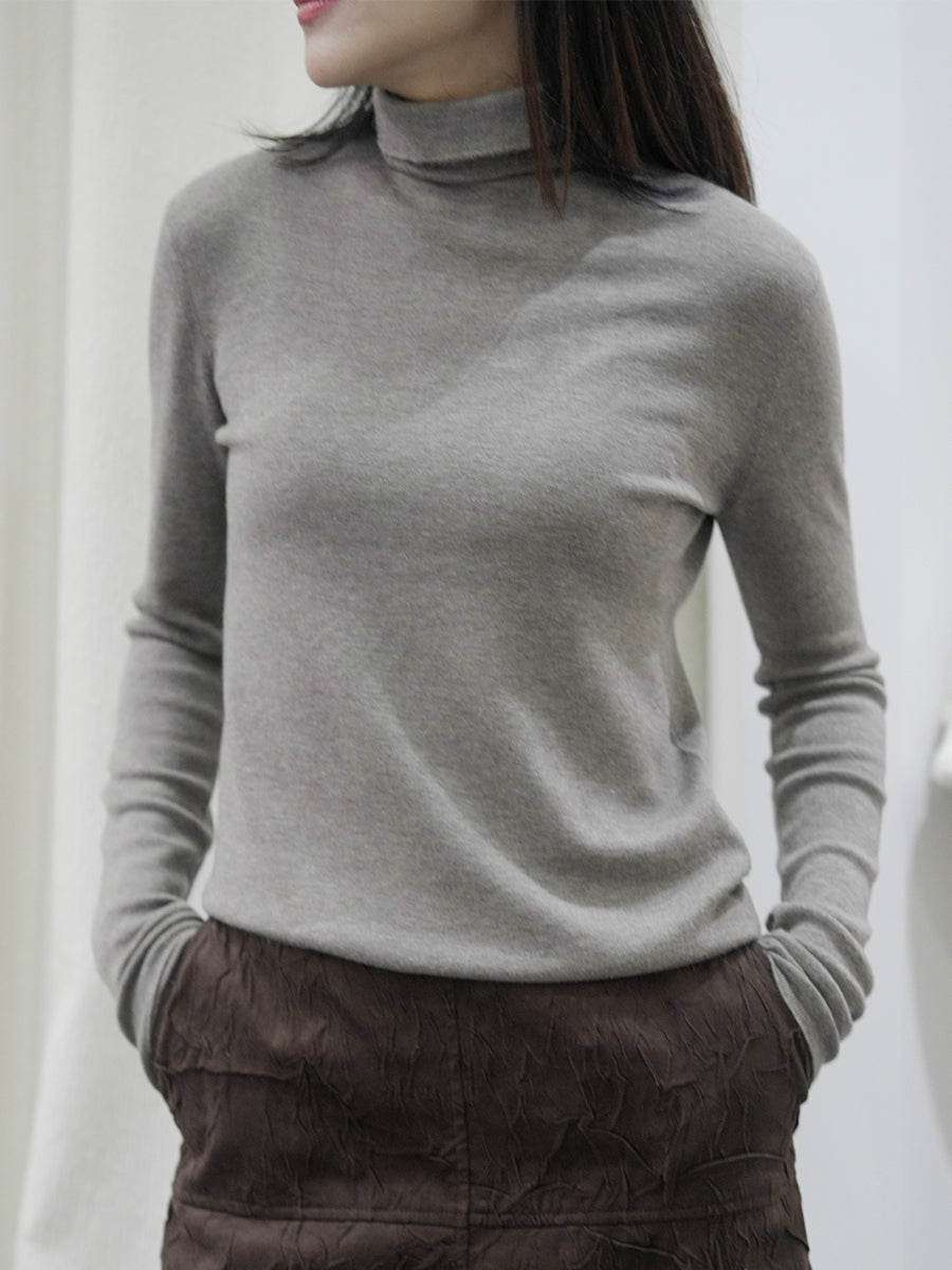 Turtleneck Fitted Cashmere Sweater