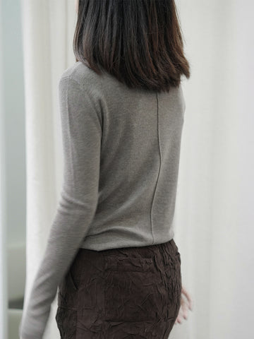 Turtleneck Fitted Cashmere Sweater