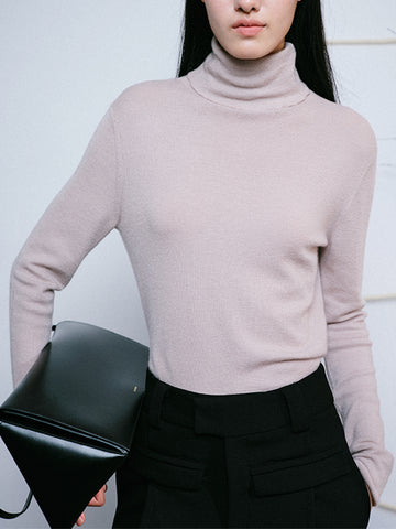 Turtleneck Fitted Cashmere Sweater